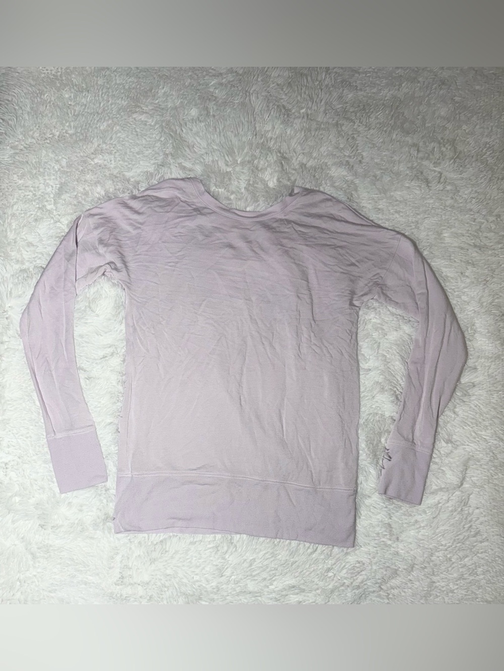 Athleta Lavender Open Back Sweatshirt XS Modal Blend Long Sleeve Women